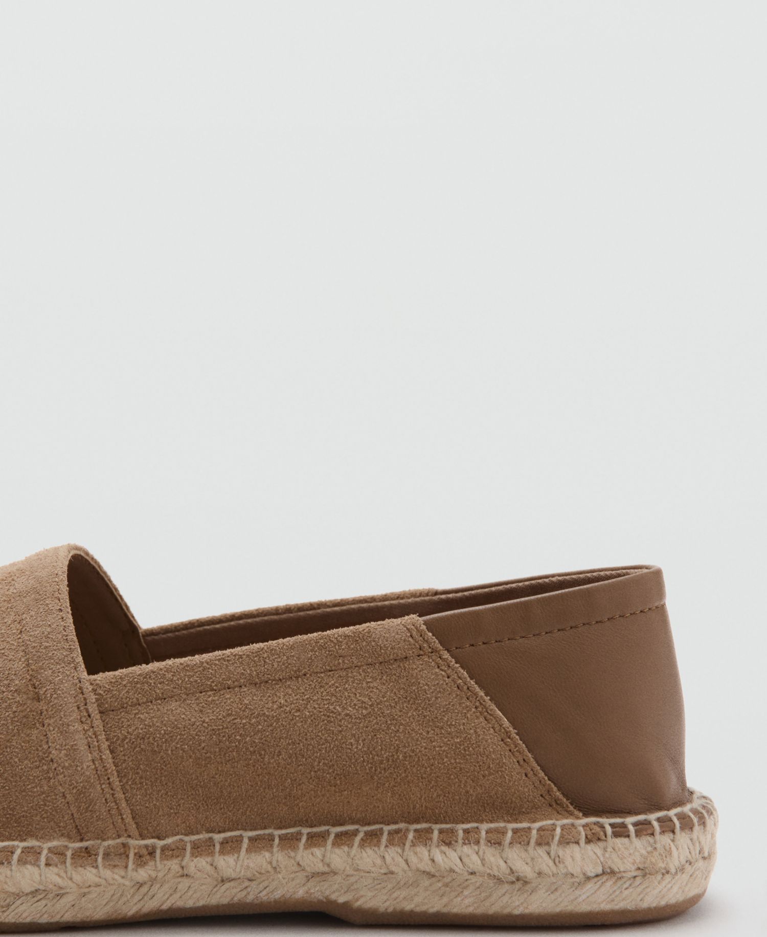 Men's Solid Leather Espadrilles Loafers