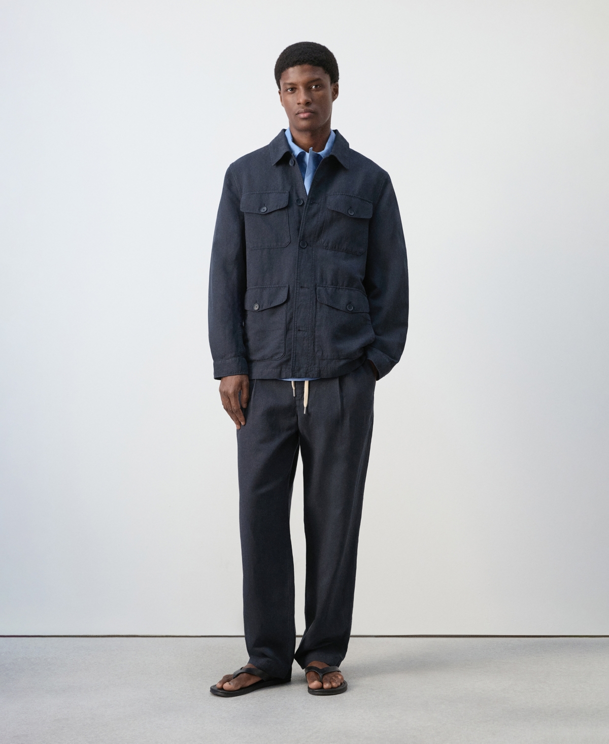 Mango Men's Regular-Fit Lyocell Linen Pants