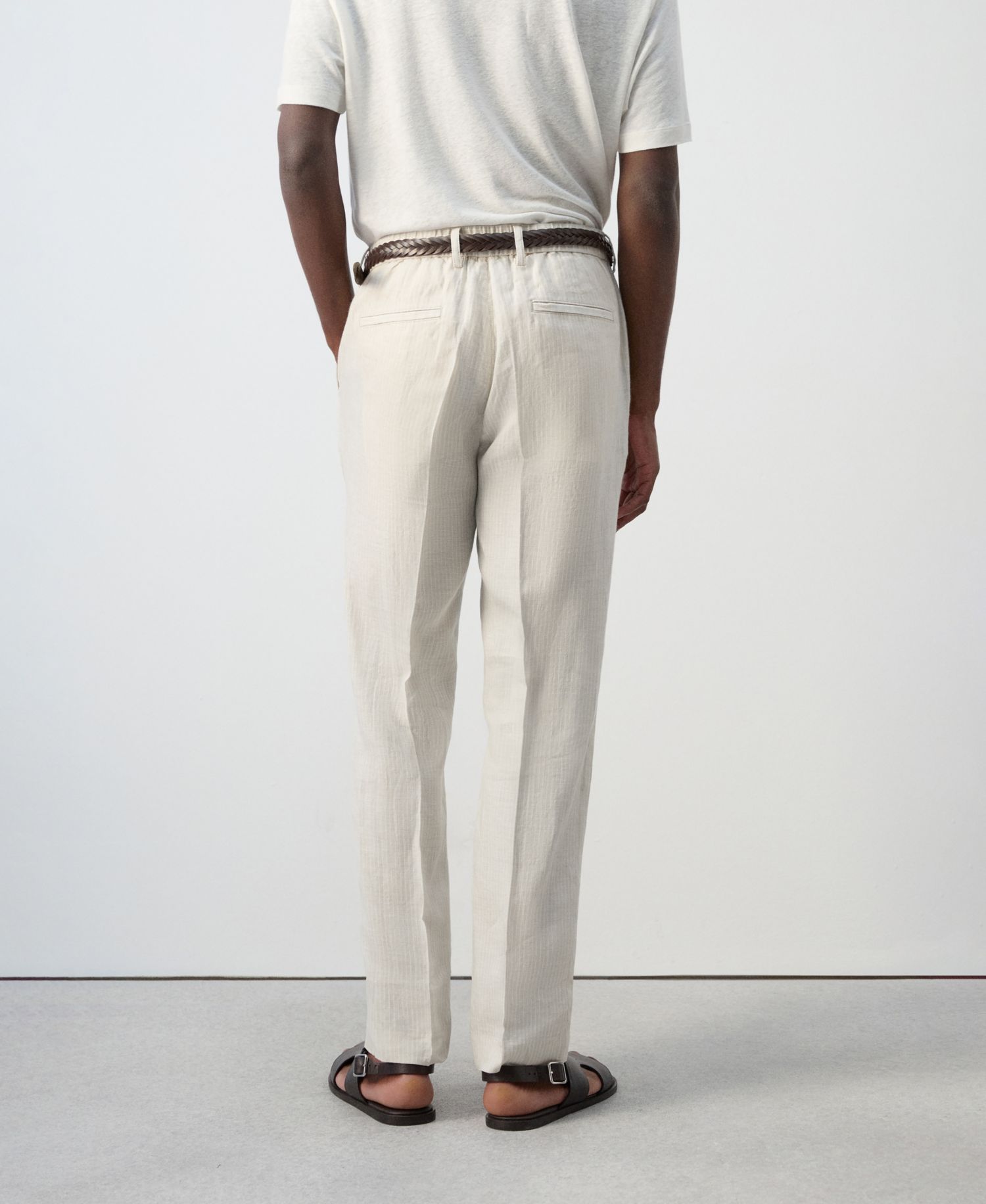 Men's Linen Striped Pants