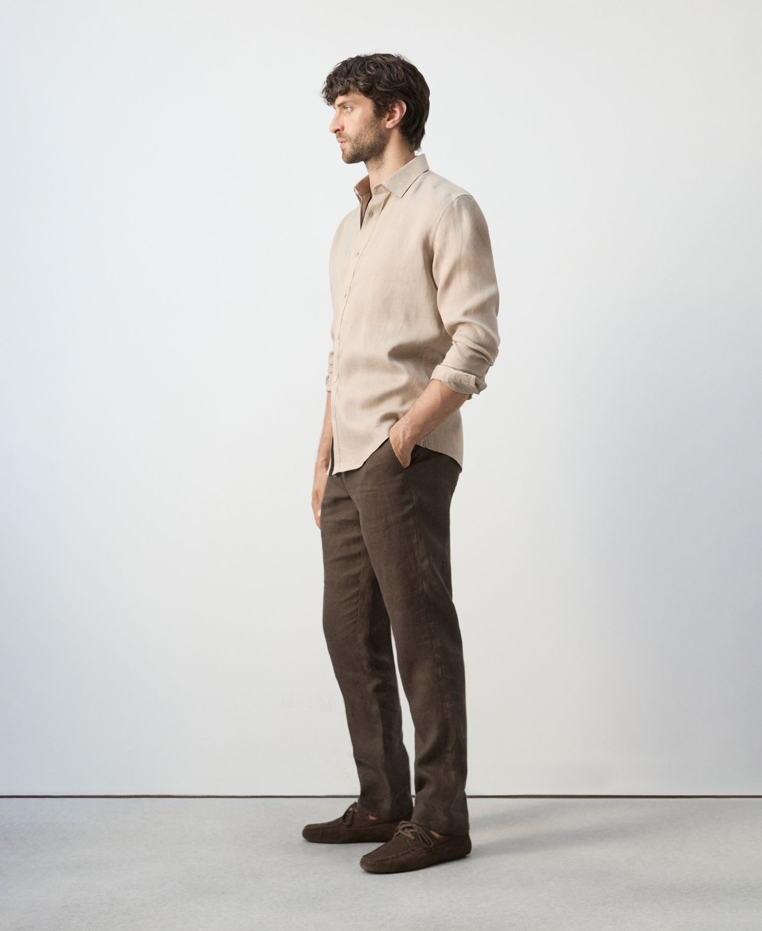 Men's Linen Regular-Fit Shirt