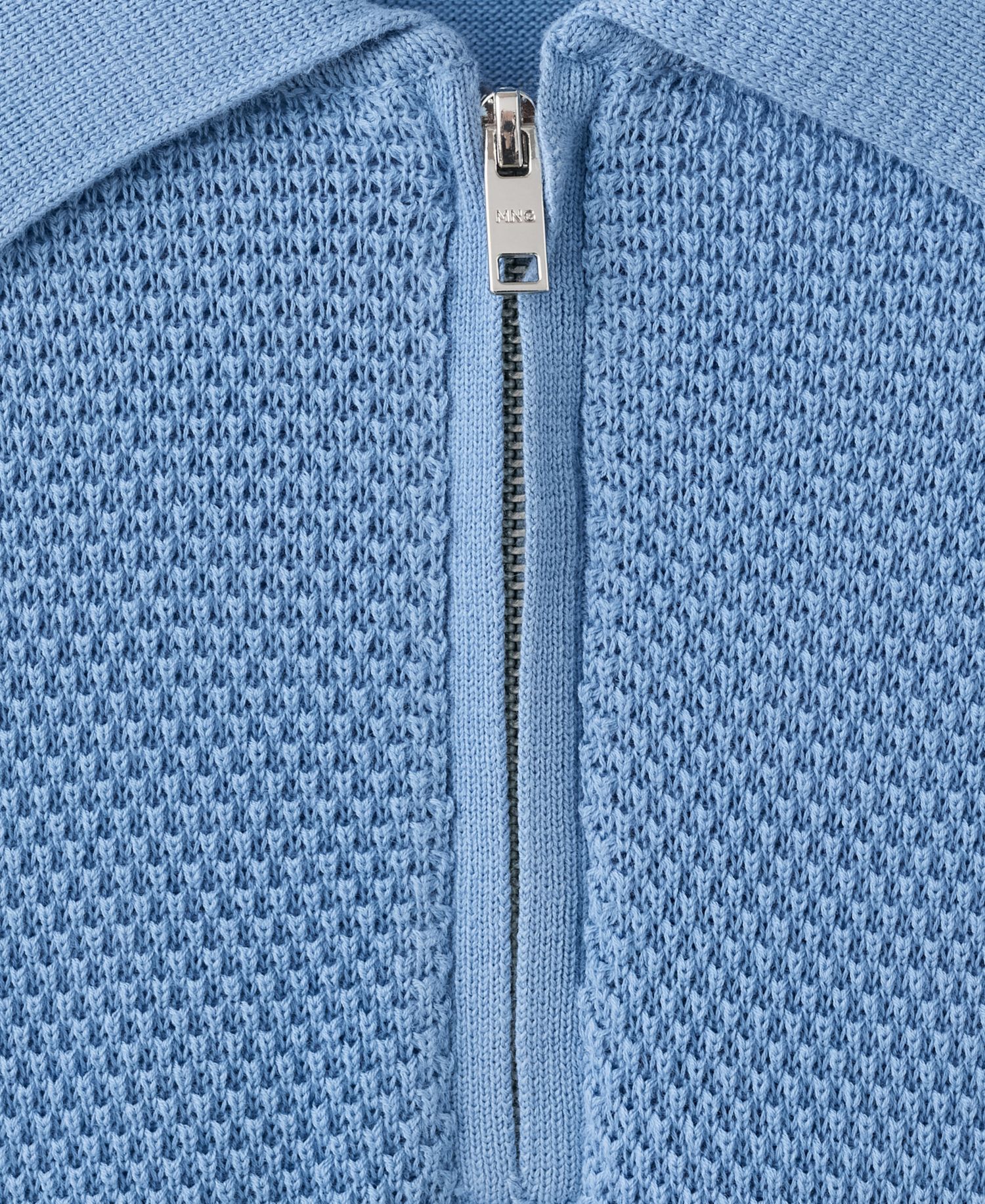 Men's Zipper Knitted Polo Shirt