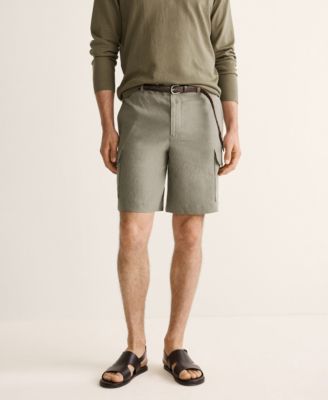 Men's Cargo Linen 9.06" Bermuda Shorts