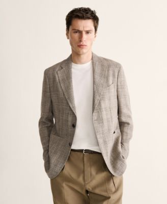 Men's Slim-Fit Prince Of Wales Checkered Blazer
