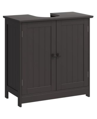 Coffee Bathroom Vanity Cabinet Under Sink Cabinet with 2 Doors and Adjustable Shelf