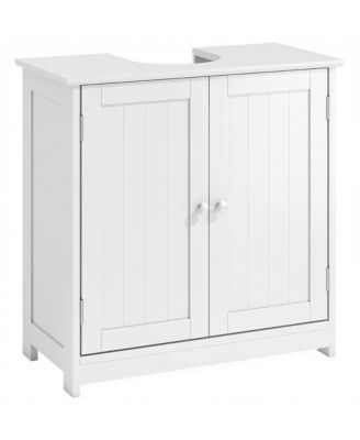  Pedestal Sink Storage Cabinet Bathroom Sink Cabinet with U Shape Cut Out and Adjustable Shelf