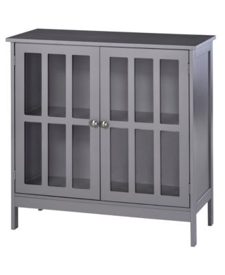 Contemporary Storage Cabinet Cupboard Buffet Credenza with 2 Doors for Kitchen Hallway Living Room