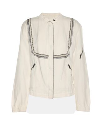 Women's Linen Blend Zip Jacket