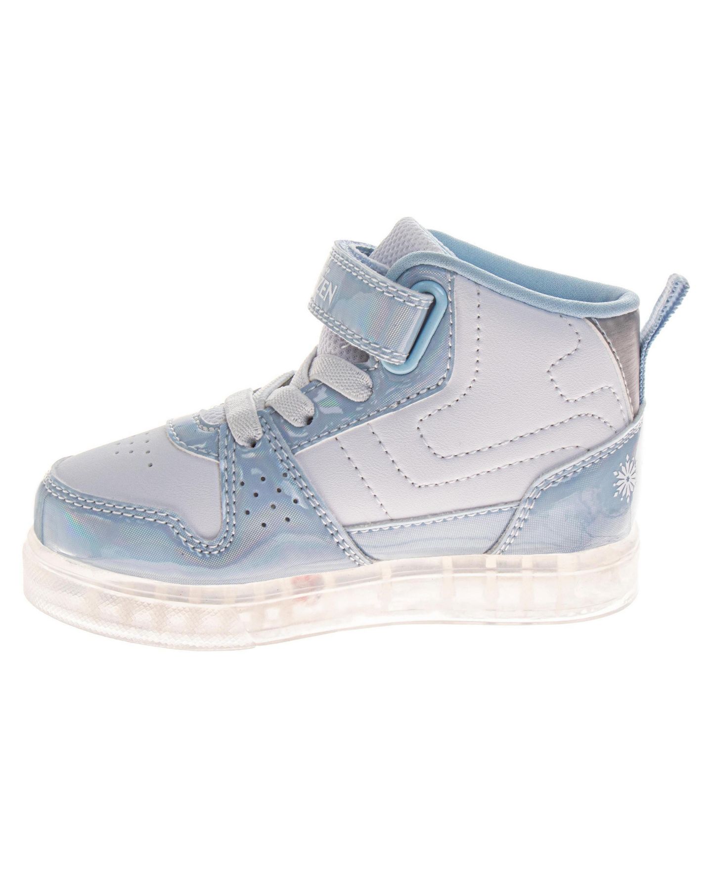 Кроссовки Disney Frozen Anna and Elsa Light-Up High-Top Sneakers with Hook and Loop Closure для девочек, цвет: Синий белый — фото 3