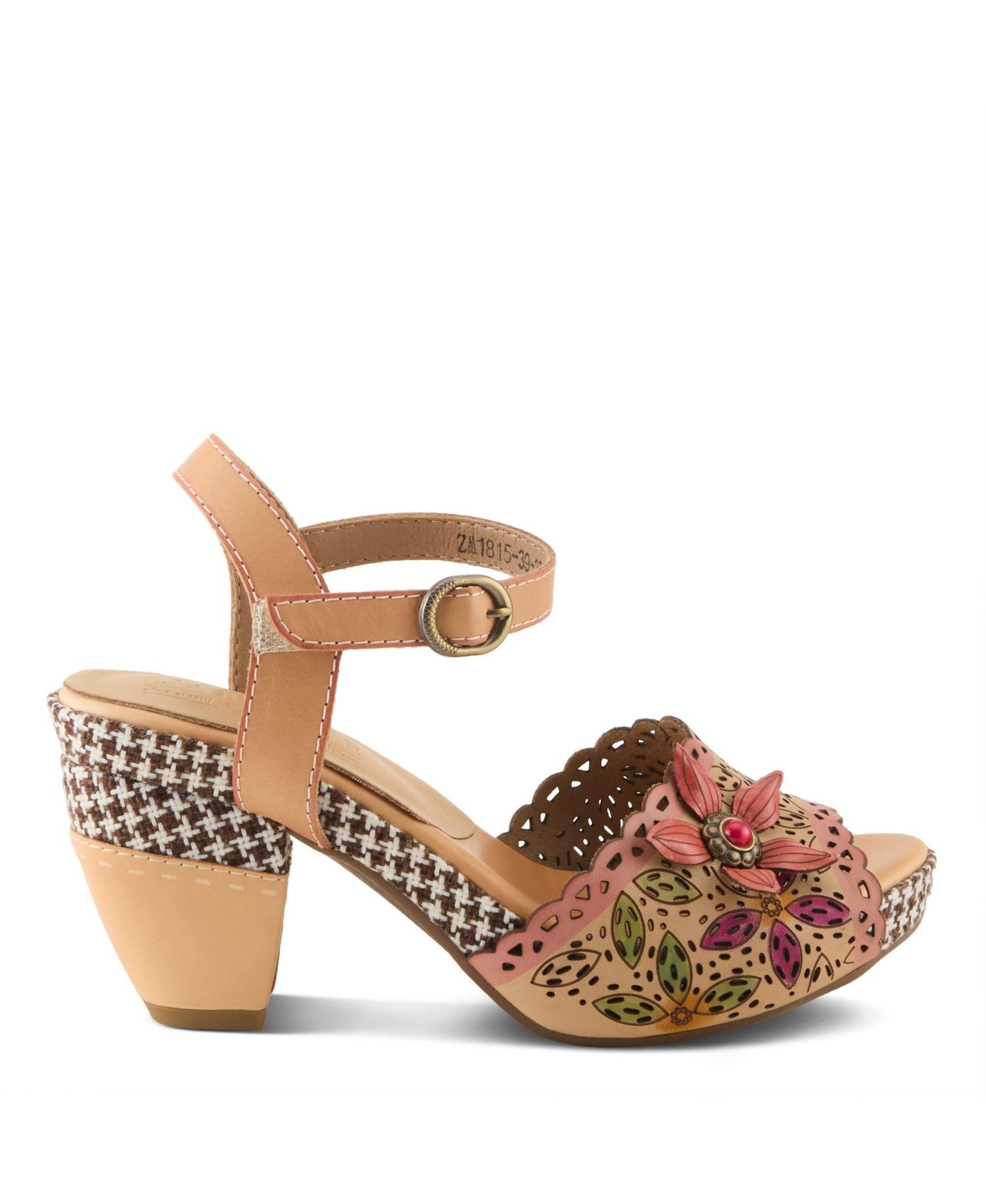 Women's Ankle Strap with Hand-Painted Design