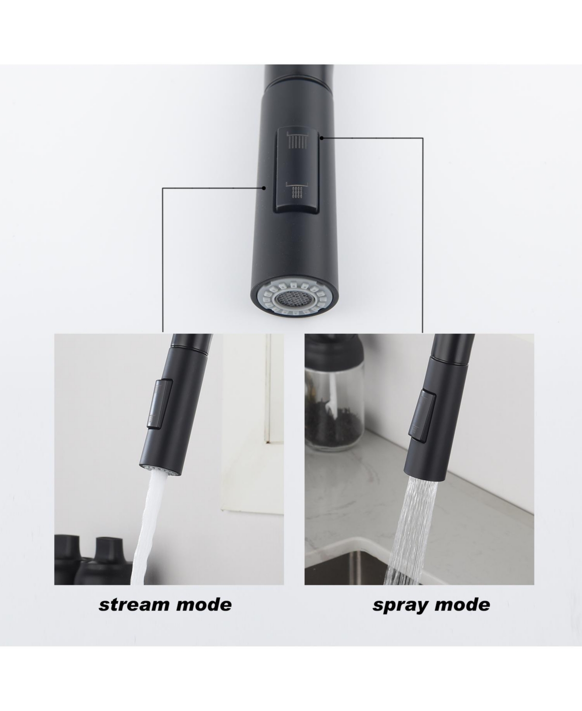 Phying Touch Kitchen Faucet with Pull Down Sprayer