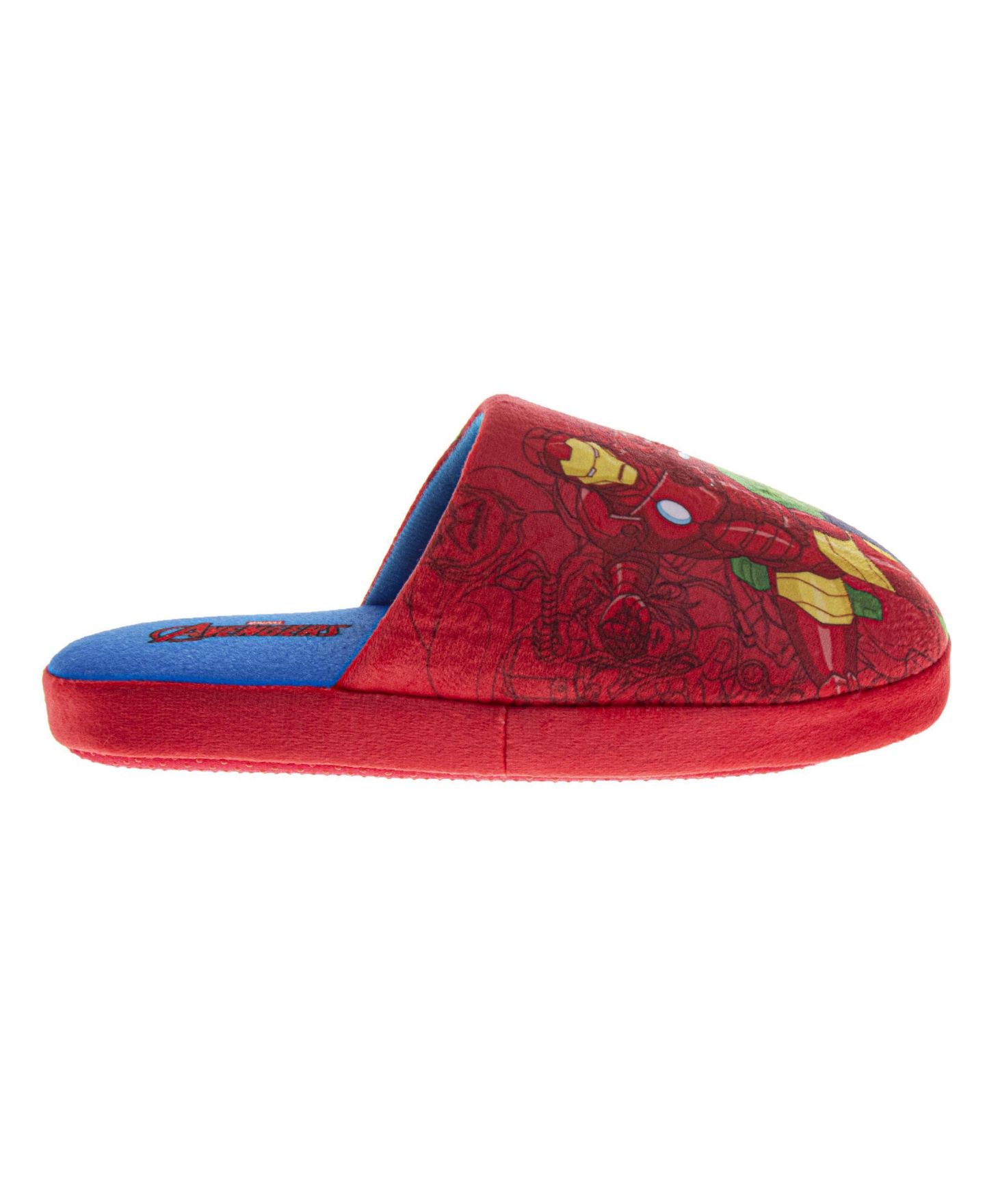 Тапочки Marvel Avengers Slippers Cozy, Plush, and Fun House Footwear для мальчиков, цвет: Красный / Синий — фото 2