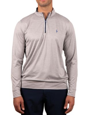 Men's Solid Mesh Quarter Zip