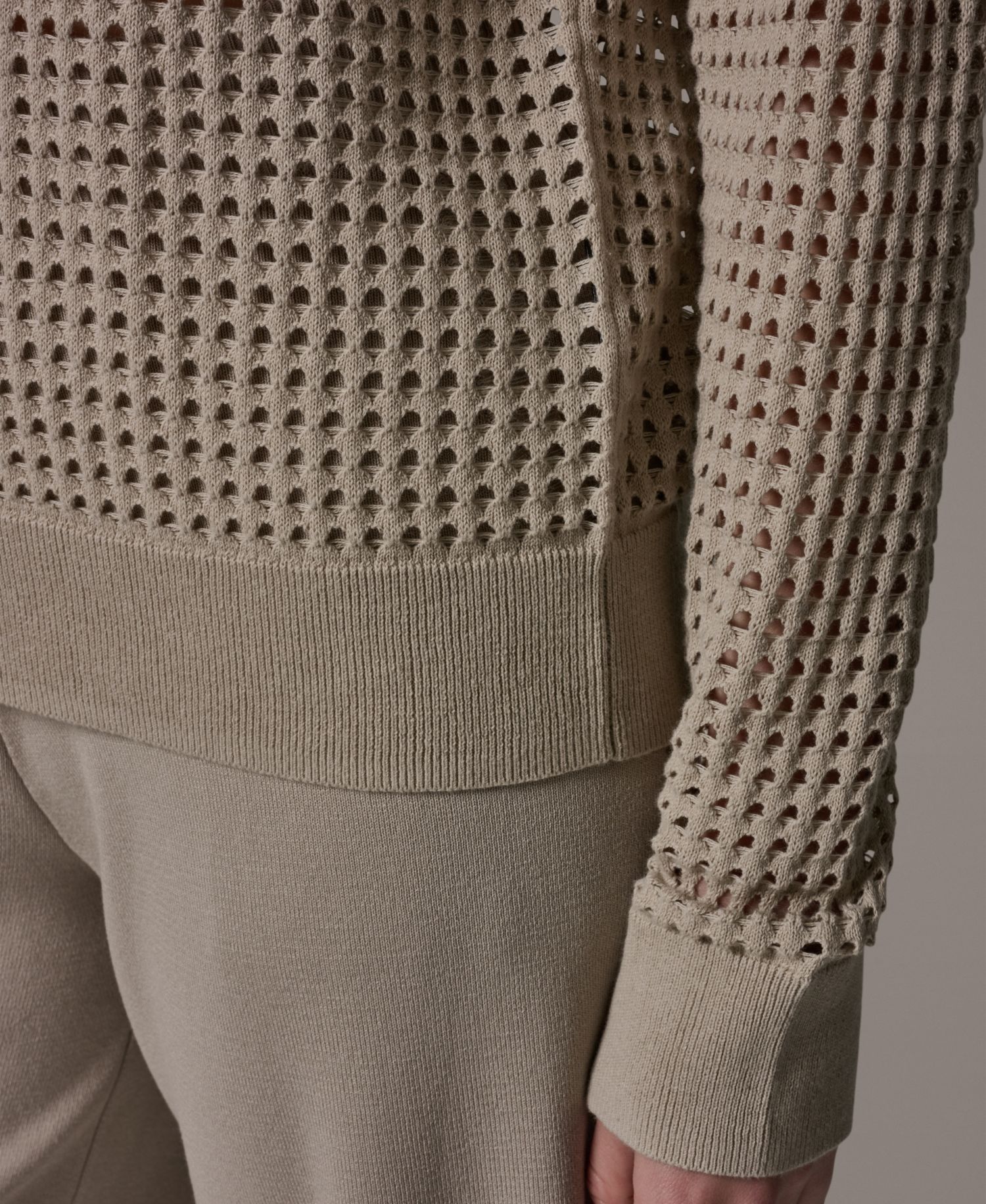 Women's Long-Sleeve Pointelle Sweater