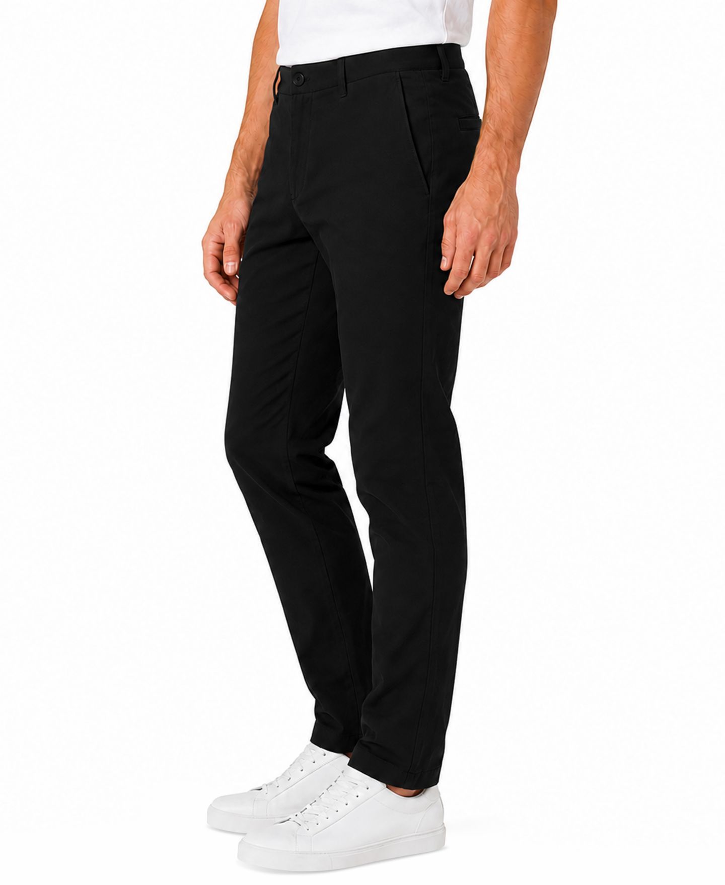 Мужские брюки Blu Rock Super Stretch Slim-Fit Every Day Chino, цвет: Чёрный — фото 2