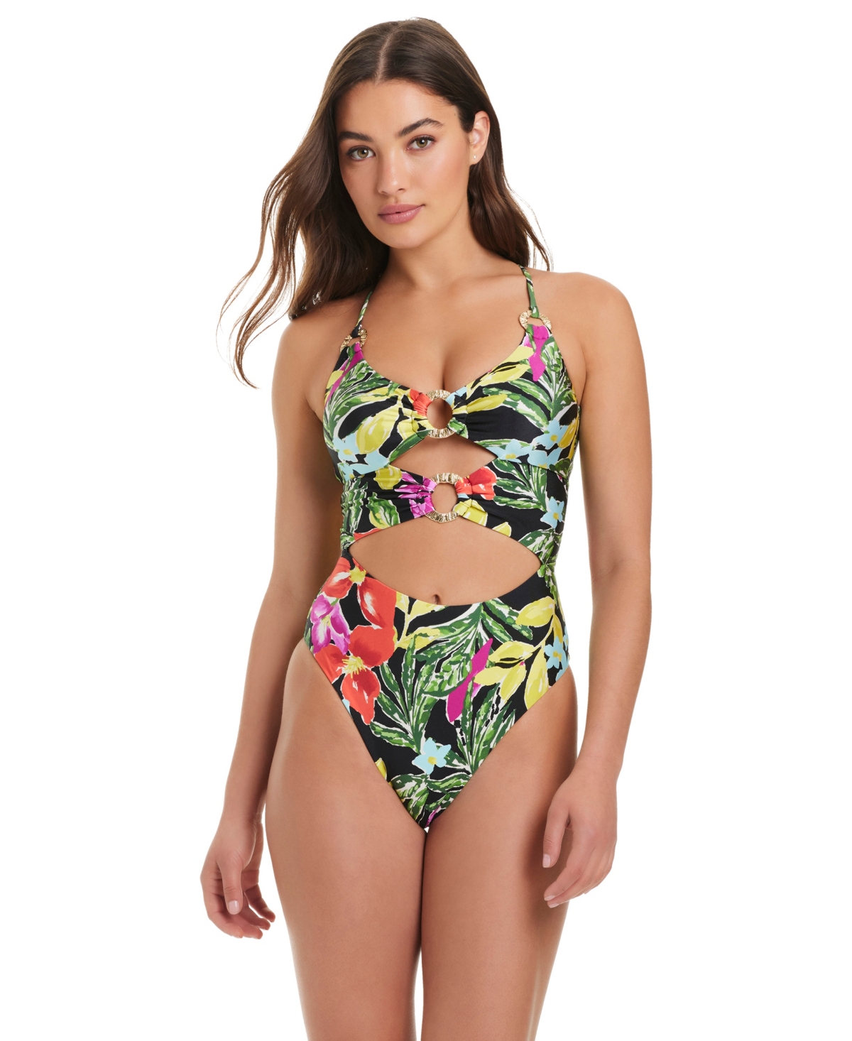Red Carter Women's Casablanca Multi-Ring One-Piece Swimsuit