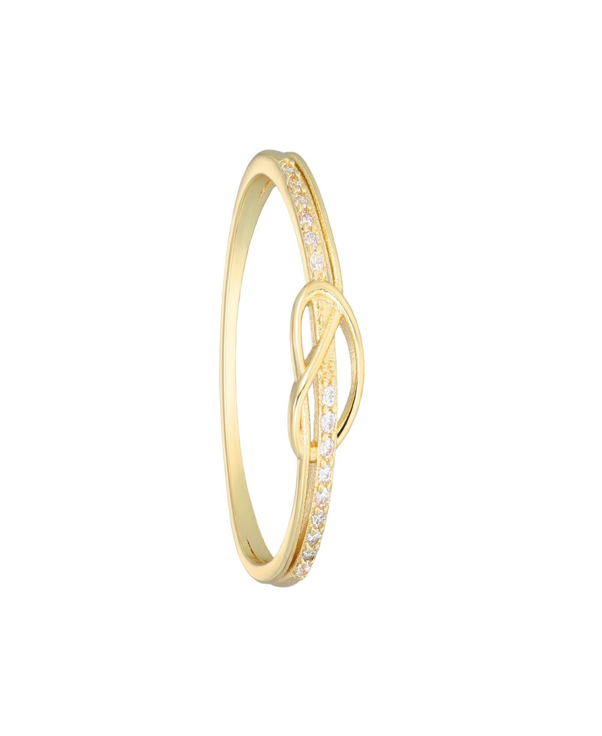 Adornia Gold-Plated Cubic Zirconia Knot Ring