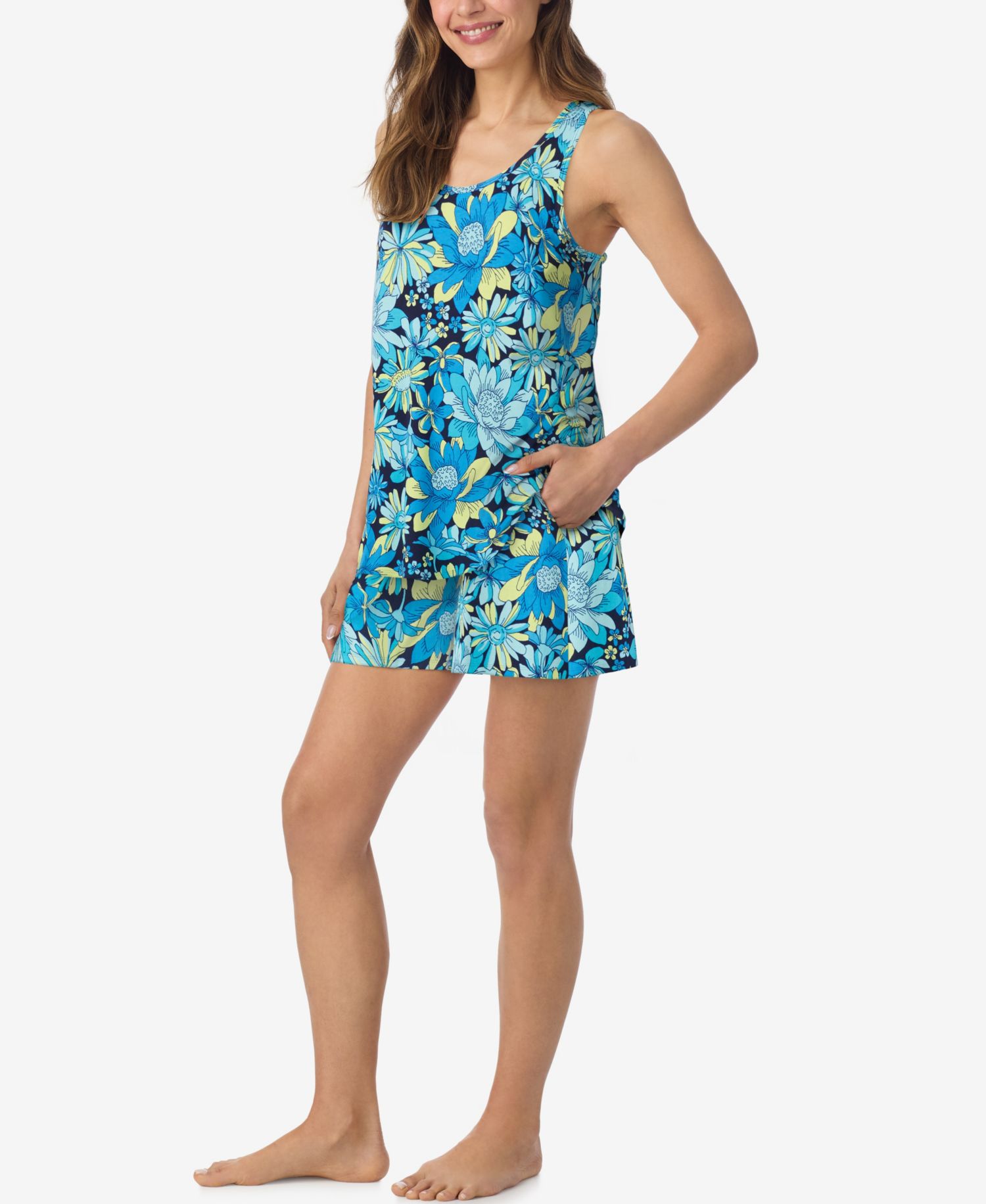 Women's Sleeveless Top & Boxer Shorts, 2-Piece Set