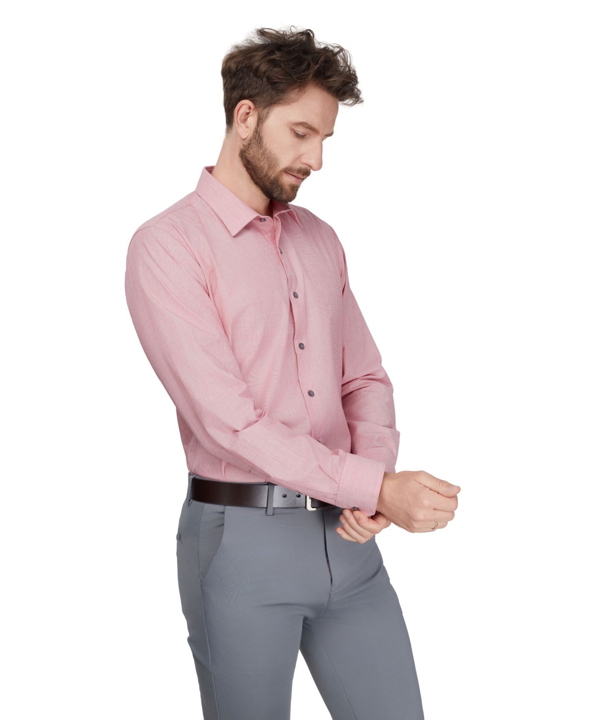 Alfani Men's Slim Fit Solid Dress Shirt, Macy's Exclusive