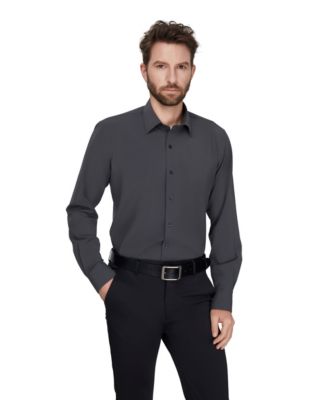 Men's Slim-Fit Performance Solid Dress Shirt