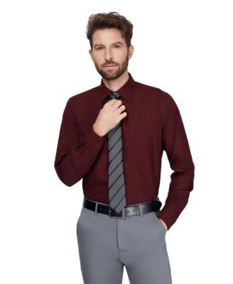 Men's Herringbone Long-Sleeve Dress Shirt