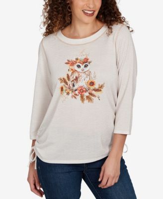 Women's Autumn Owl Knit Top