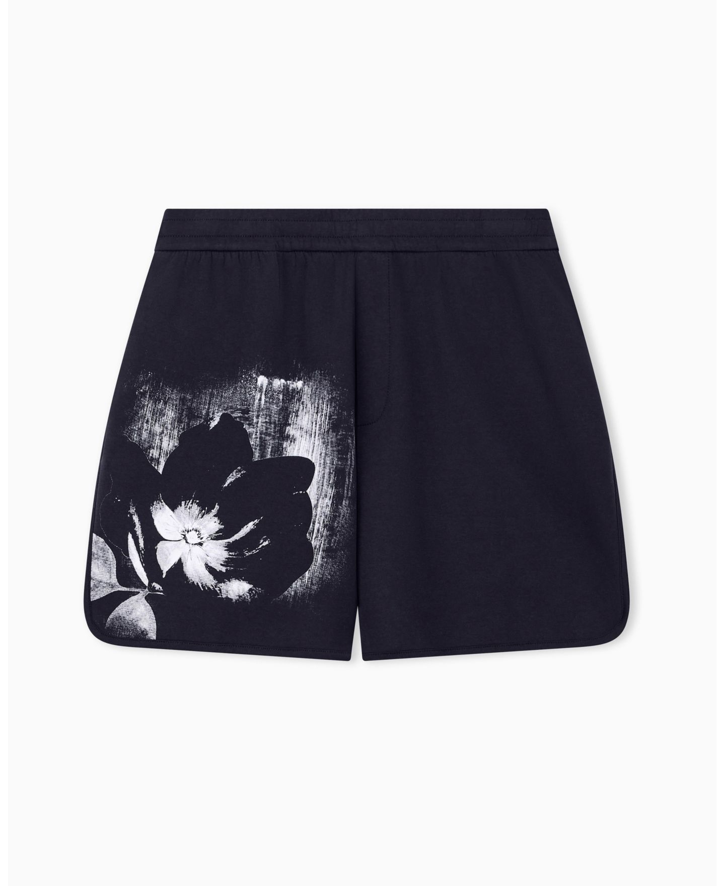 Мужские шорты A|X Armani Exchange Exposed Flower Fleece, цвет: Глубокий тёмно-синий — фото 1