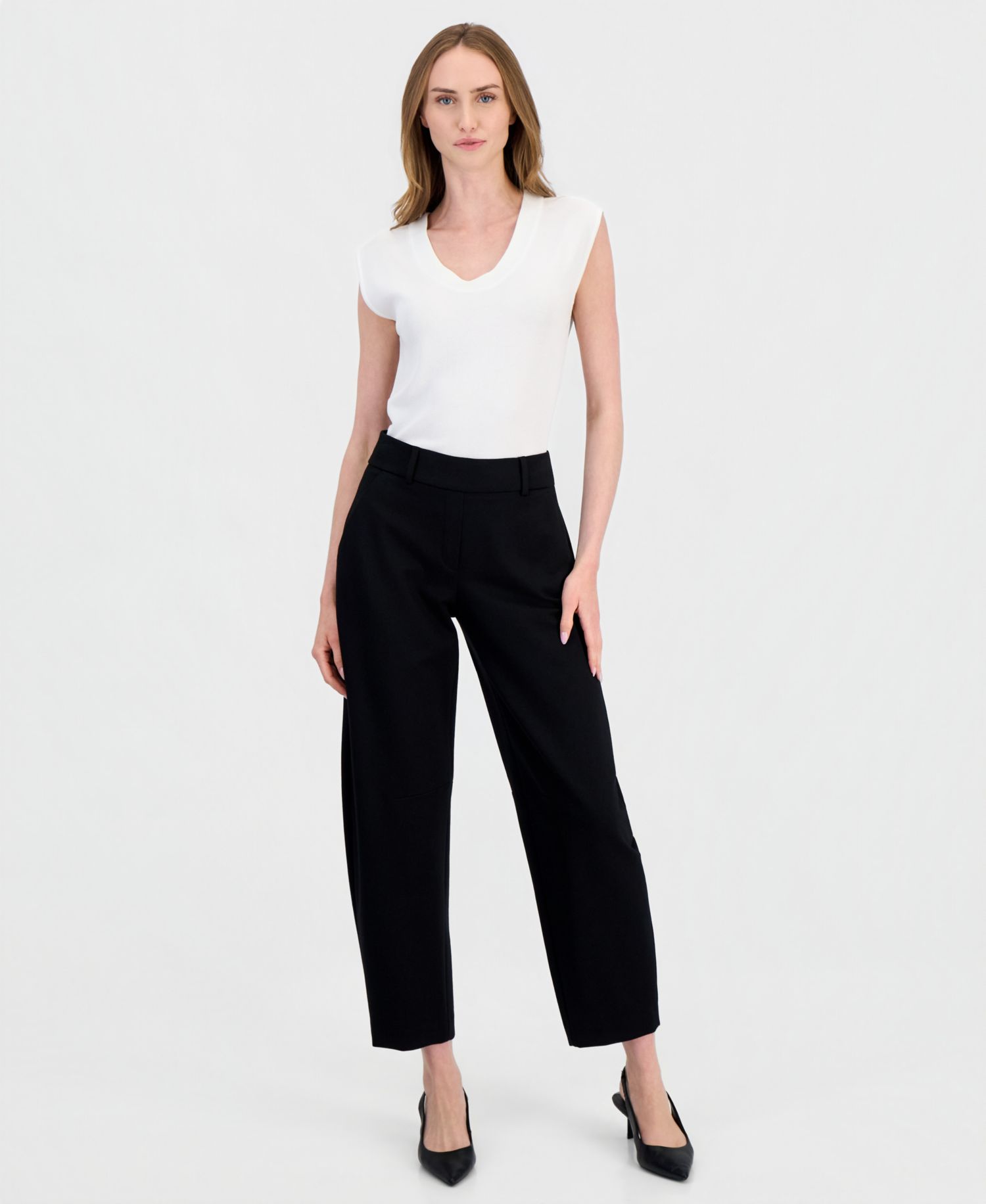Women's Pull-On Barrel Leg Pants