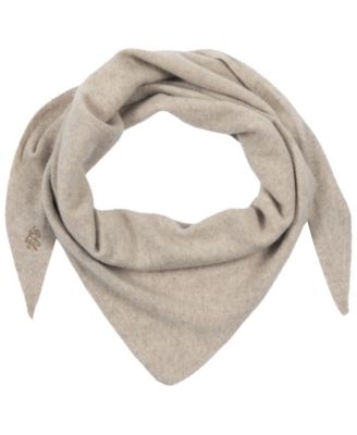 Wool Knit Triangle Scarf