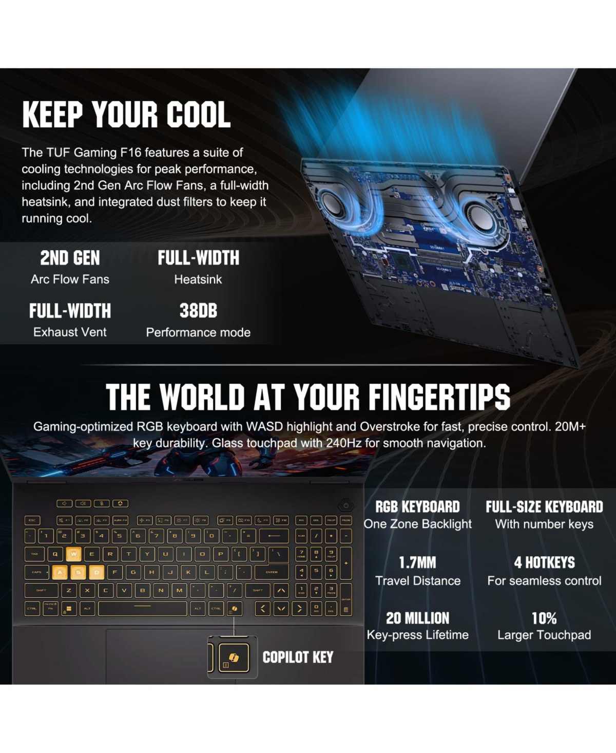 Asus Tuf F16 Traditional Laptop Intel Core i5 16GB Ram Nvidia GeForce Rtx 5050 1TB Ssd Storage Windows 11 Home 165Hz
