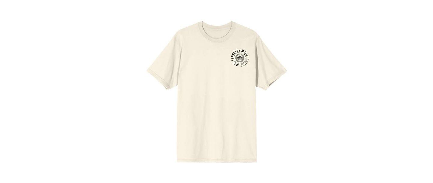 Мужская футболка Modelo Pablo Dier Signature Crew Neck Short Sleeve Natural T-shirt -XL, цвет: Молочно-белый — фото 7