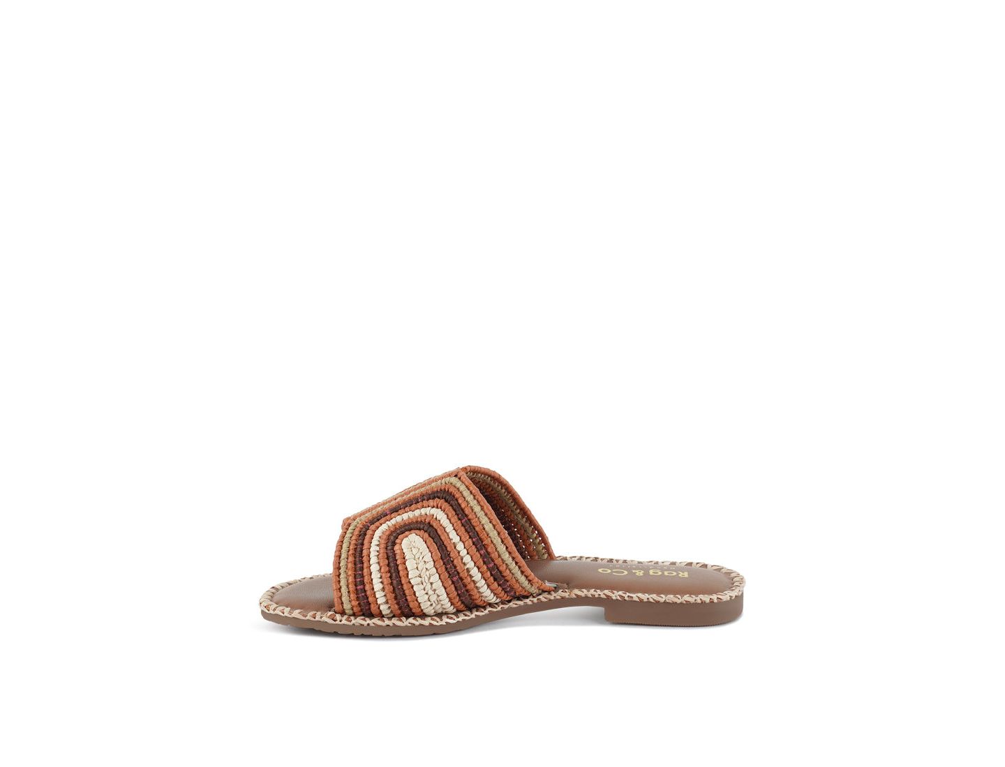 Женские балетки Rag & Co Kivah Handwoven Raffia Slip-On Flats, цвет: Коричневый — фото 9