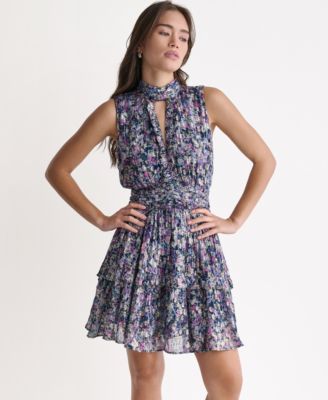 Women's Choker-Neck Sleeveless Dress