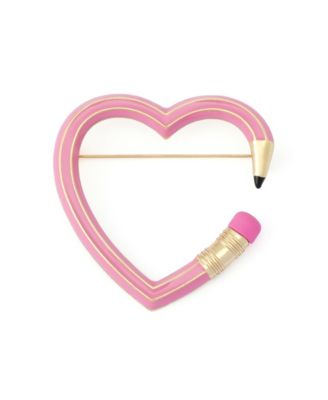 Pink Best In Class Heart Pencil Brooch