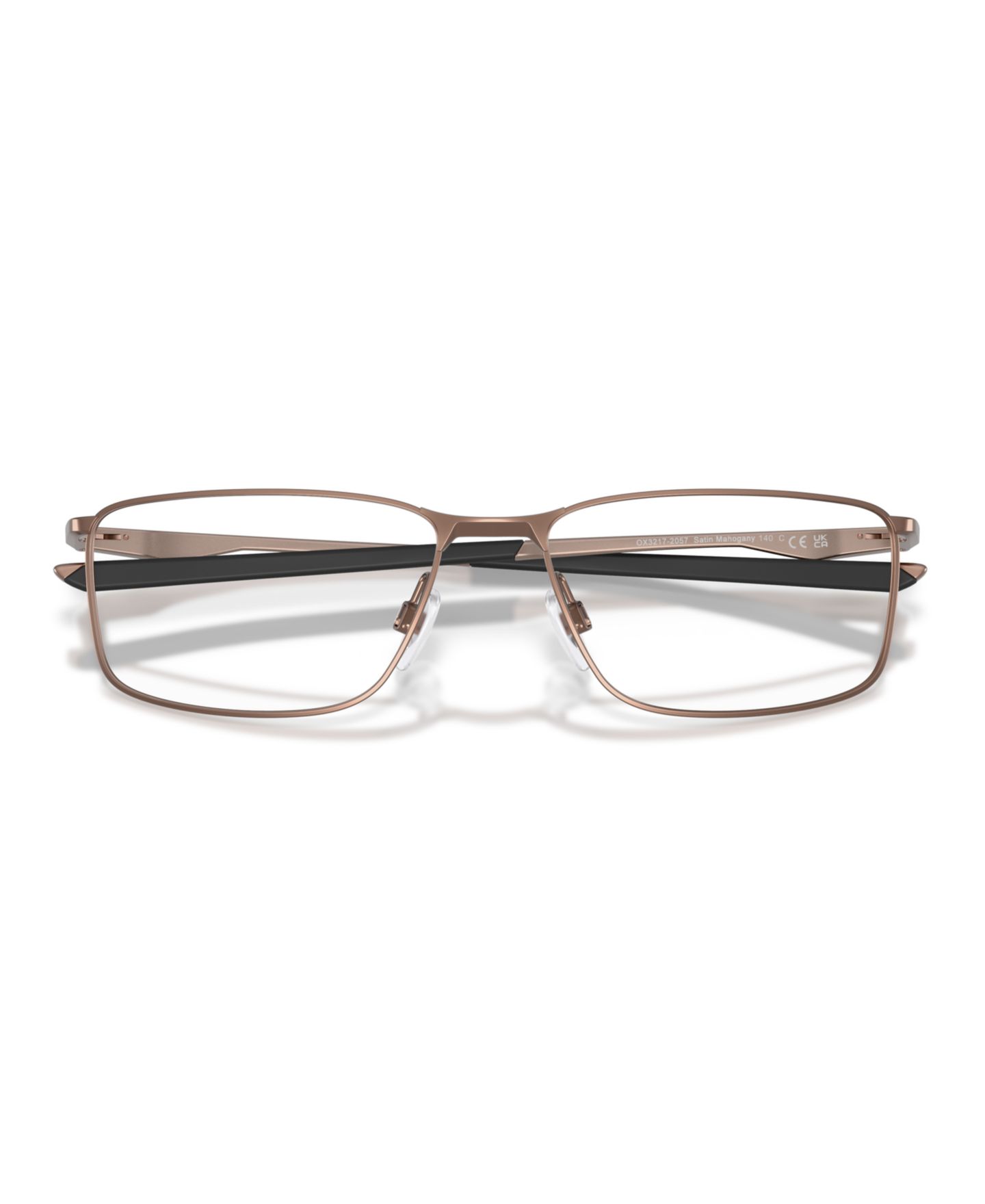 Мужские очки Oakley Man Rectangle Metal OX3217 Socket 5.0 Limitless Collection Eyeglasses, цвет: Красное дерево — фото 6