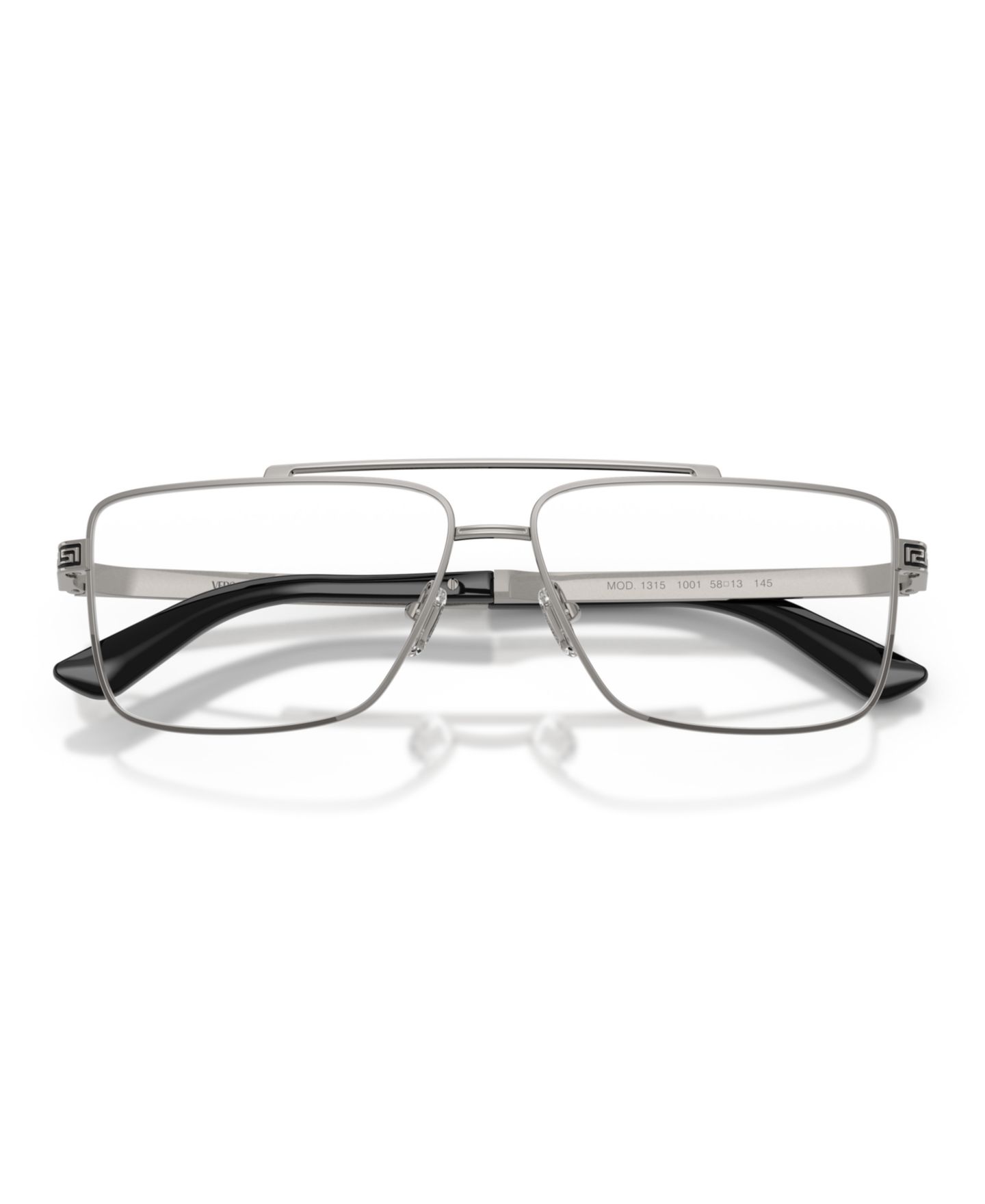Мужские очки Versace Man Rectangle Metal VE1315 Eyeglasses, цвет: Графитовый металлик — фото 3