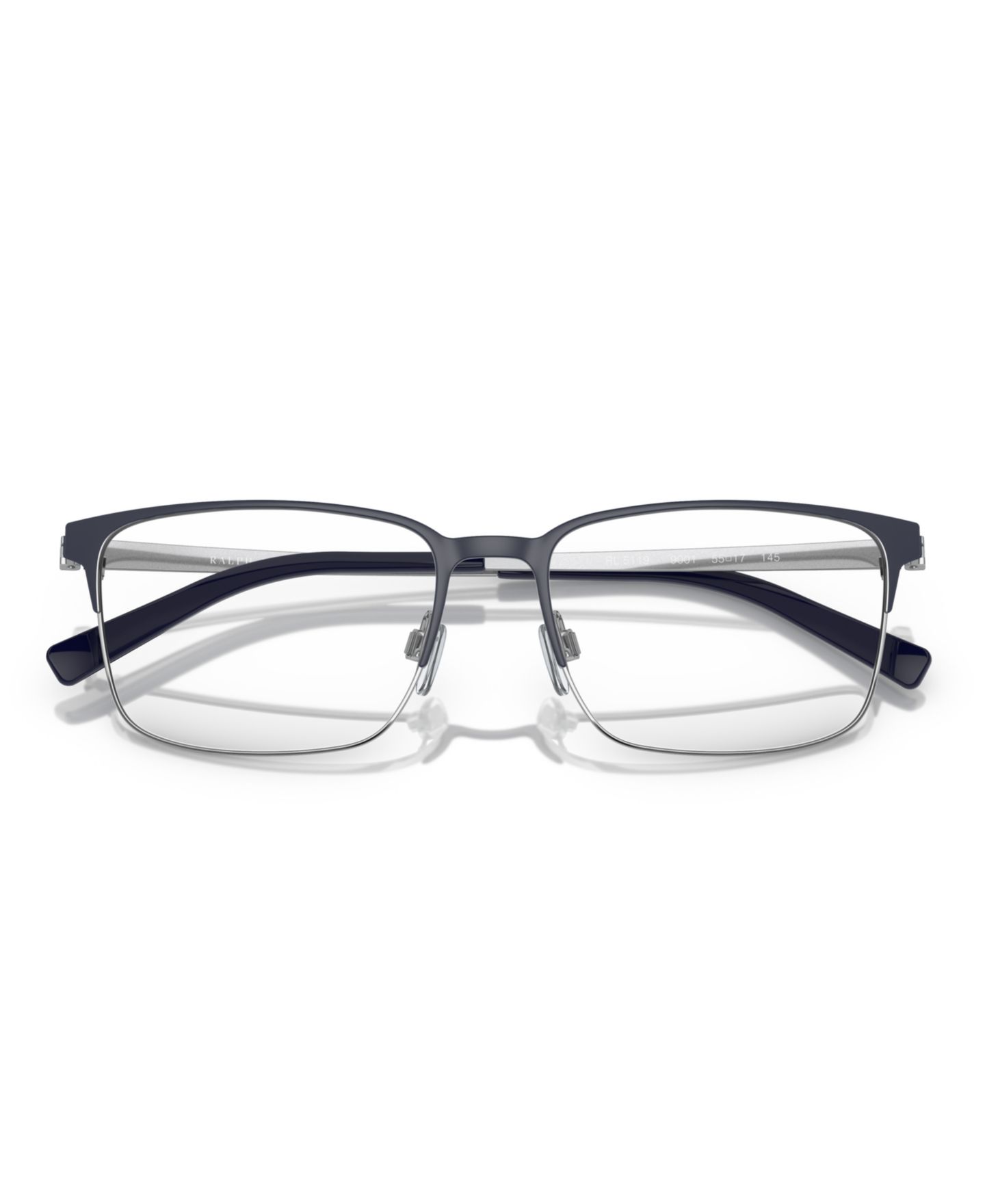 Мужские очки Ralph Lauren Man Rectangle Metal RL5119 Eyeglasses, цвет: Синий / Серебристый — фото 3