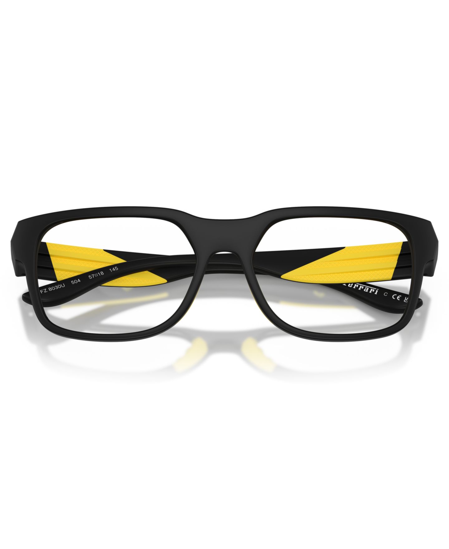 Мужские очки Scuderia Ferrari Man Irregular Plastic FZ8030U Eyeglasses, цвет: Чёрный матовый — фото 3