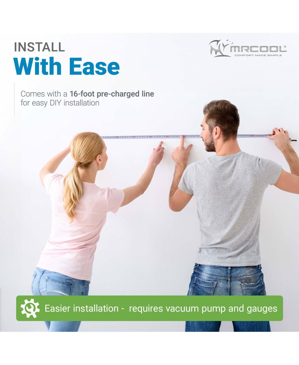 Mrcool Easy Pro 12K Btu Diy Ductless Mini-Split Air Conditioner Heat Pump System