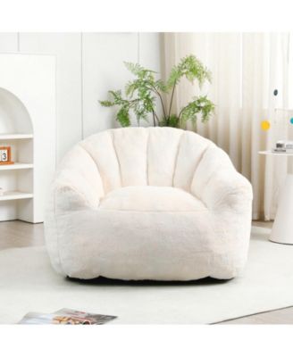 Bean Bag Sofa Chair with Armrests Stuffed High-Density Foam