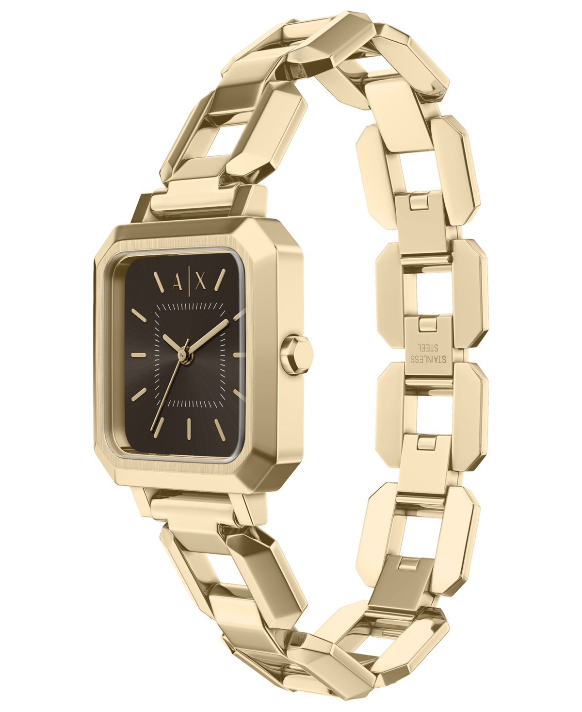 Armani Exchange Women's Na Quartz Gold Stainless Steel Watch 27mm