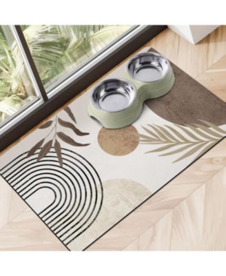 Super Absorbent Non-Slip Pet Feeding Mat Quick Dry Floor Protector