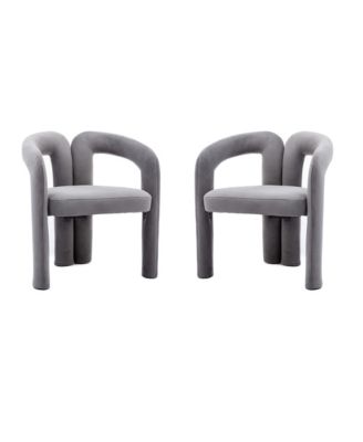 Contemporary Designed  Fabric Upholstered Dining ChairmBarrel Side Chairs Kitchen Armchair for Living Room set of 2