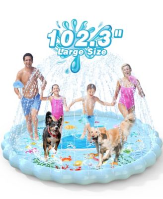 102.3" Splash Pad Sprinkler Play Mat Kids Outdoor Water Pool