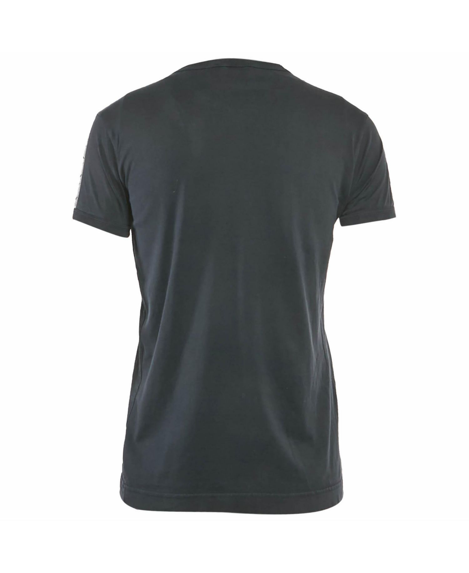 Men's Cotton Striped Band Trim Detail Cotton T-Shirt