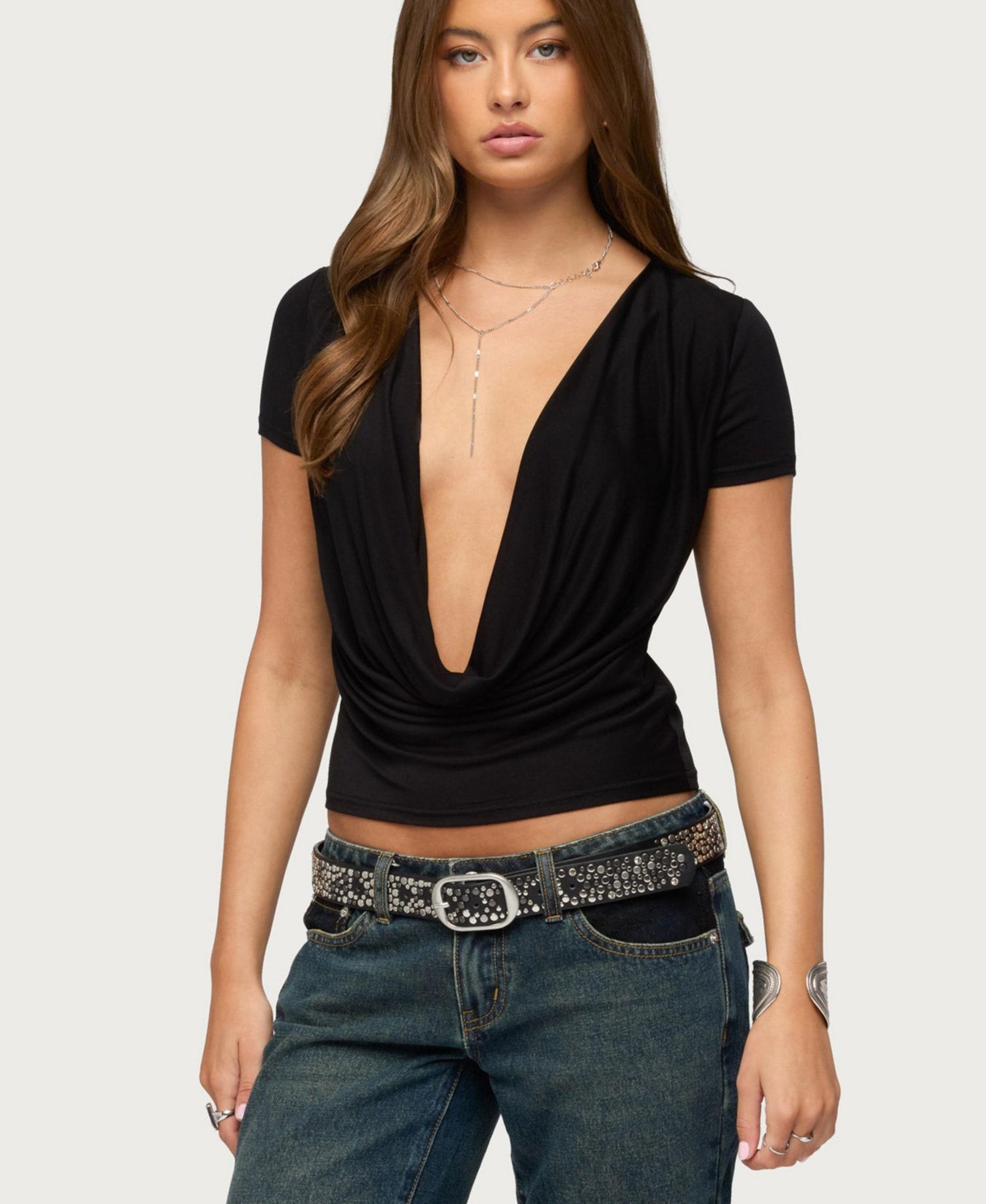 Women's Vanie Deep Cowl Neck Top
