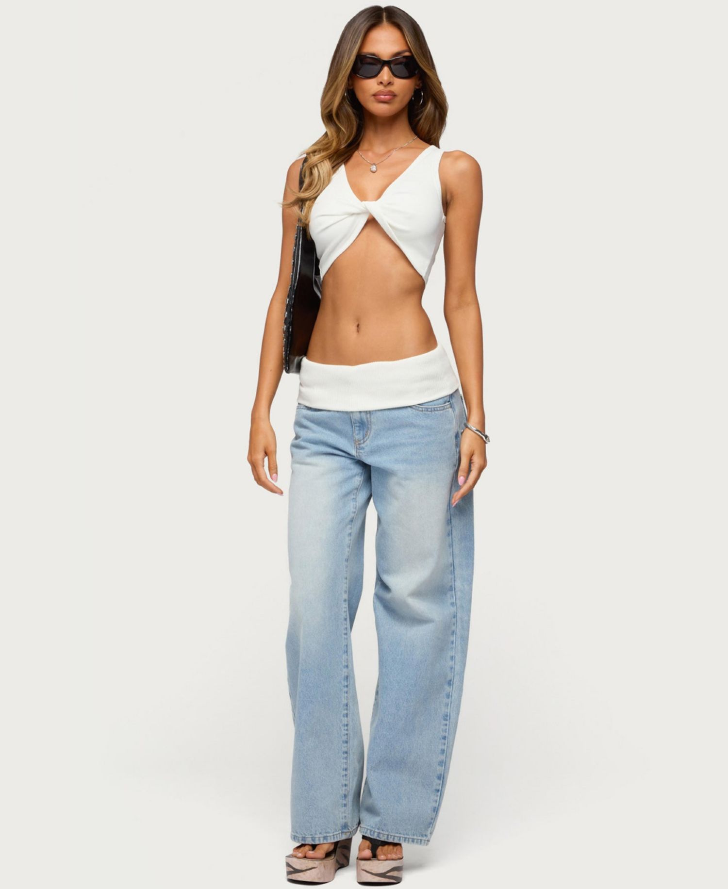 Women's Lumi Twist Front Ribbed Crop Top