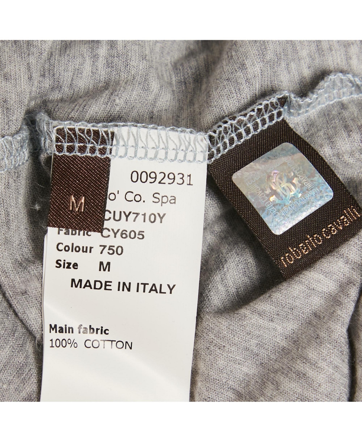 Pre-Owned Roberto Cavalli Men's Paisley Print Jersey Crew Neck T-Shirt