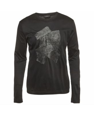 Men's Leather Applique Jersey T-Shirt