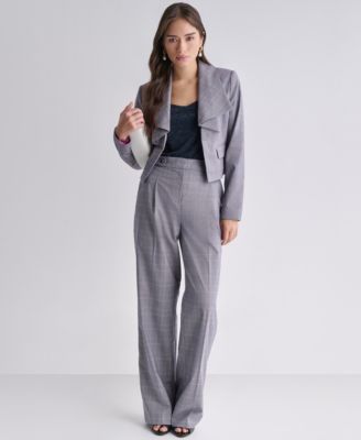 Suits Ruffle-Front Blazer Suit