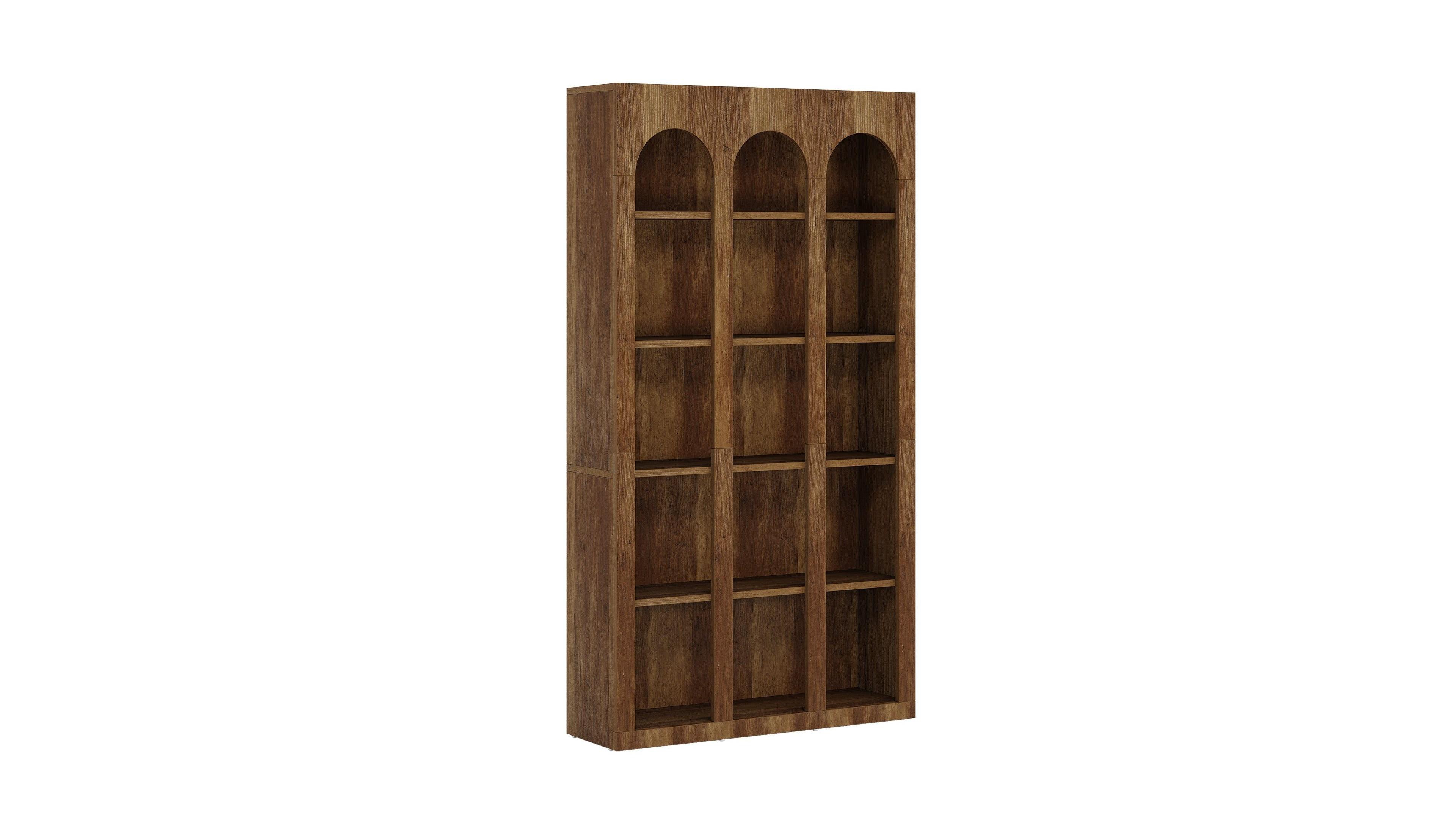 Slickblue 70.8 Inch Wooden Bookcase with 5 Storage Display Shelves